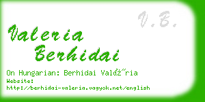 valeria berhidai business card